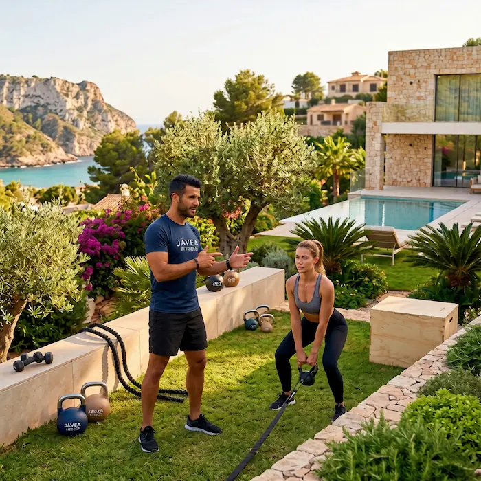 entrenamiento individual a domicilio en chalet de Javea en La Granadella